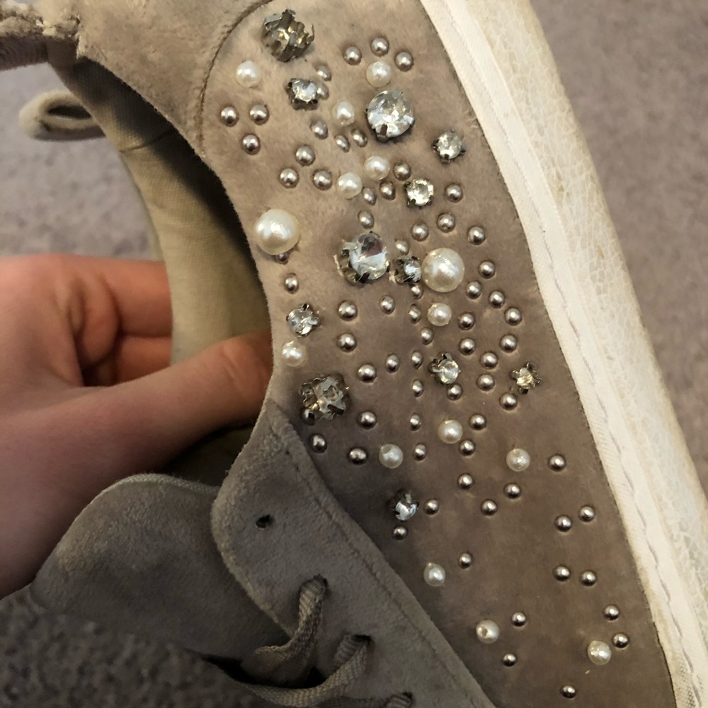 Zara Velvet Sneakers View 4